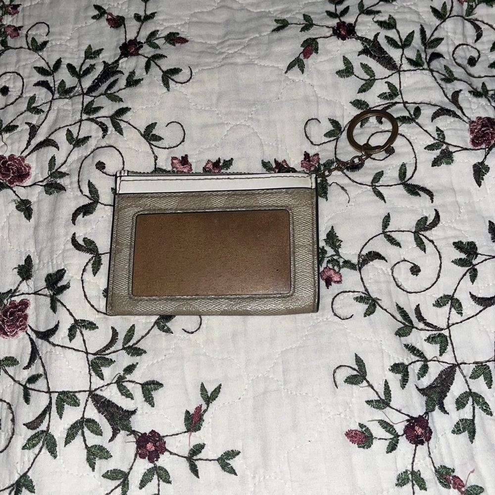 Tan Coach ID badge good condition